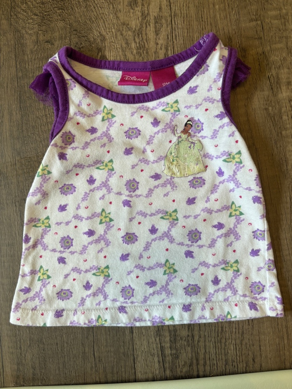 Vintage 2000s Y2K Disney Tiana Princess and the Frog Top Shirt Tank Summer 12M